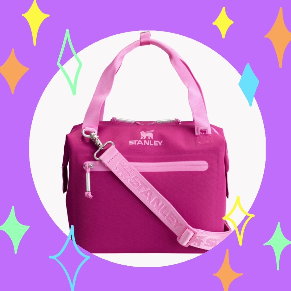 🆓 SHIP💕 STANLEY ALL DAY JULIENNE MINI COOLER FUCHSIA BARBIE PINK *FREE STICKERS*